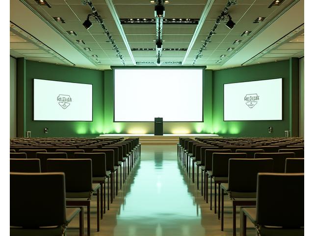 깔끔하게 정리된 기업 컨퍼런스 홀