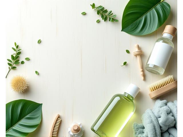 친환경 세제와 청소 도구들이 놓여있는 모습