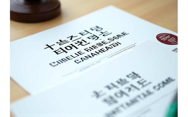 건설 현장 책임 보험 가입을 상징하는 서류와 도장