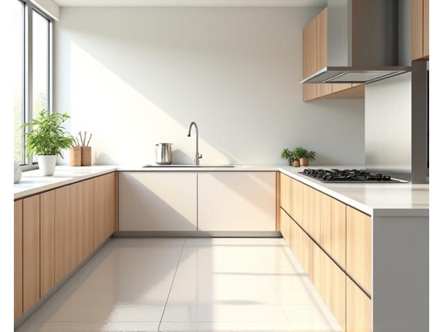 리모델링 후 깨끗하게 정리된 주방 공간